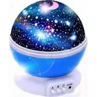 Цветной и вращающийся Ночной светильник с проекцией звезды-синяя крышка
