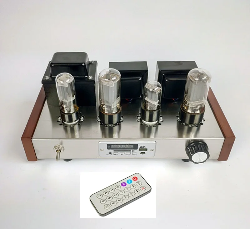 JBH 6H9C 6P3P FM MP3 ламповый усилитель HIFI EXQUIS Одноконтурный 6L6 лампа Радио USB ключ декодер