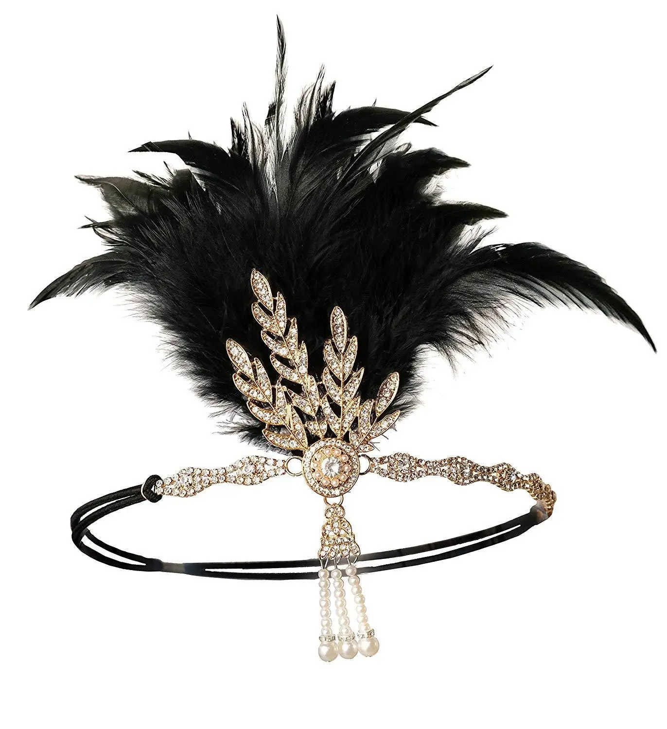 1920s обруч с завязкой Roaring 20s аксессуары Great Gatsby вечерние свадебные аксессуары для головных уборов - Цвет: L