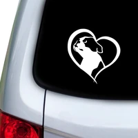 boston terrier love vinyl art sticker car window decor pet dogs laptop funny decals for apple macbook pro air decoration