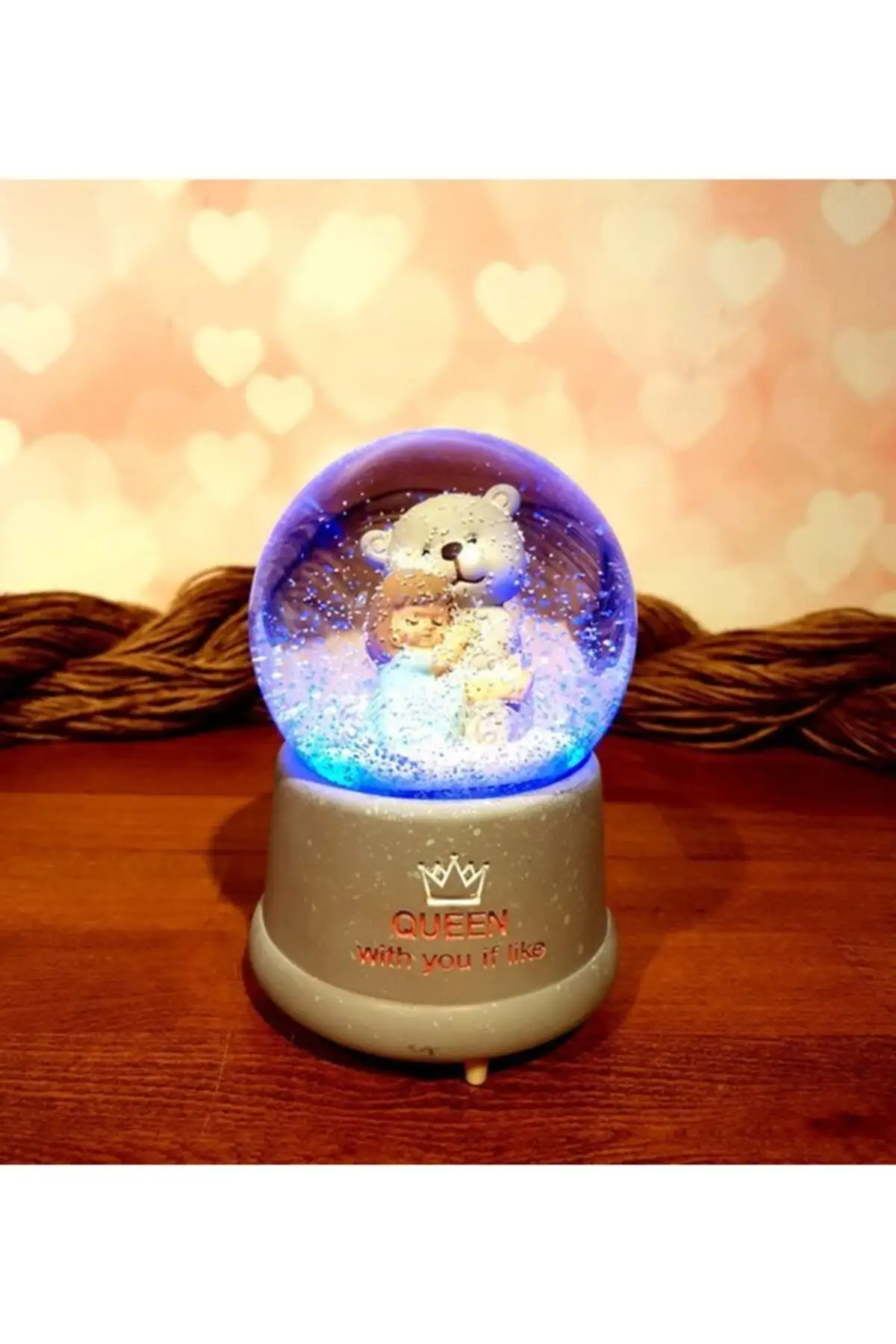 Светильник кальный Снежный шар музыкальный с музыкальной подсветкой снежный