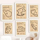 F1 гоночный трек плакат Формула 1 настенная Картина на холсте скандинавские принты настенные картины Современный подростковый спальня домашний Декор без рамки