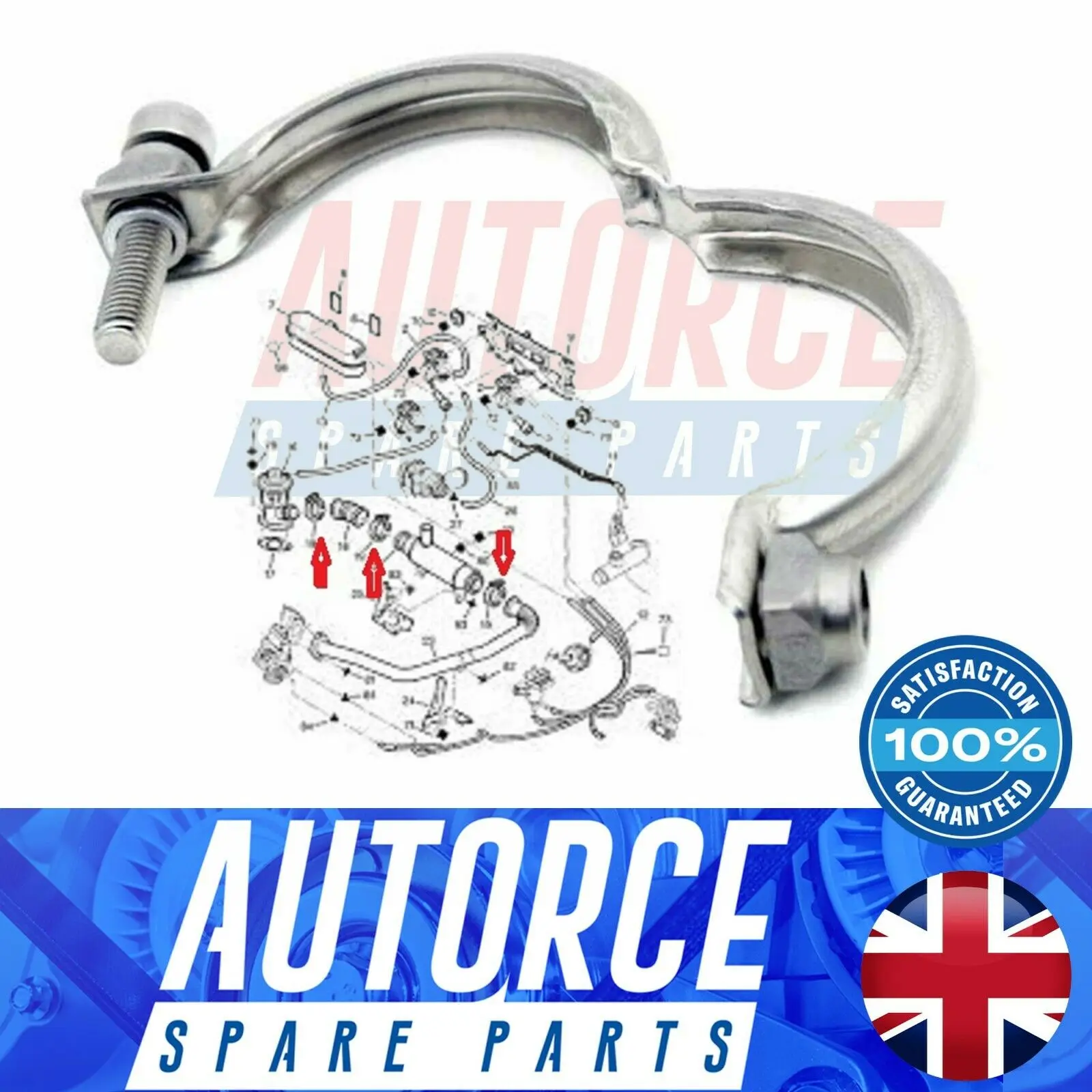 

VOLVO C30 S40 S80 V50 V70 MINI ONE COOPOER D EXHAUST GAS RECIRCULATION EGR CLAMP 7M5Q-9F481-BA, 7M5Q9F481BA, 1628.3J, 16283J