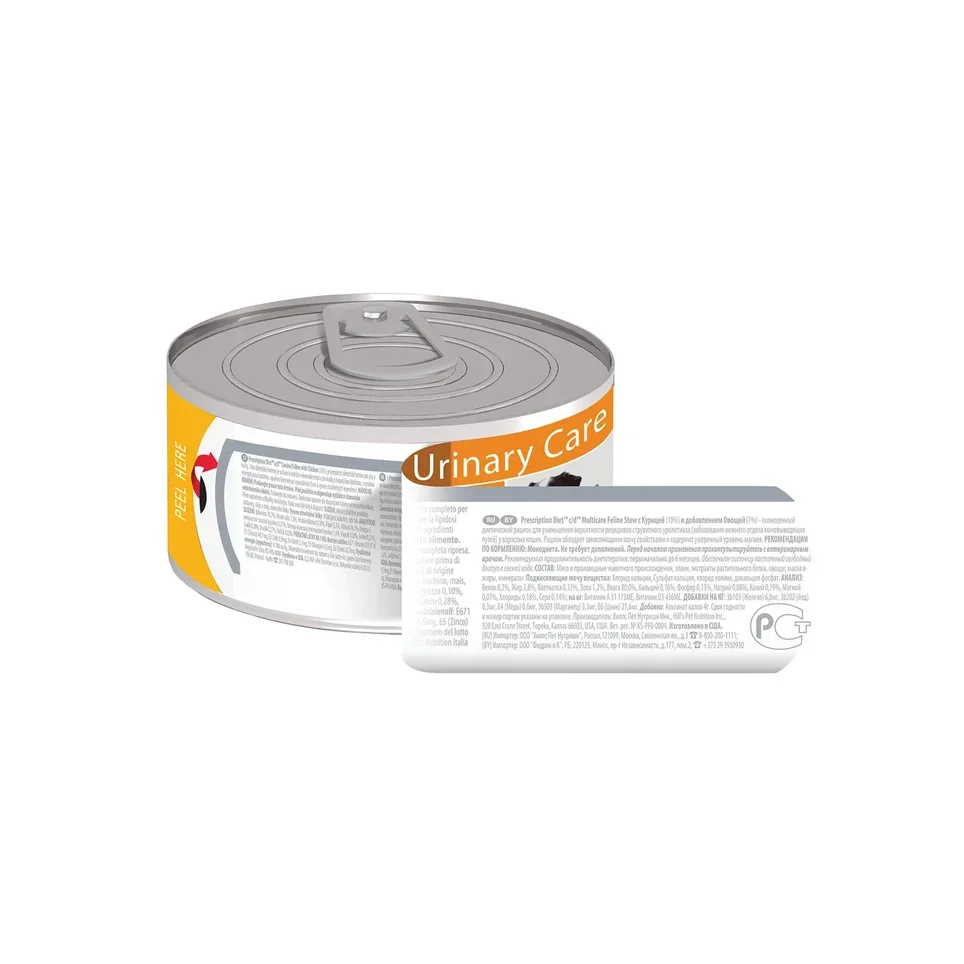 Wet dietary feed for cats Hill's Prescription Diet C / D Multicare with the prophylaxis of ICD chicken and vegetables 82g * 24 cat soft food