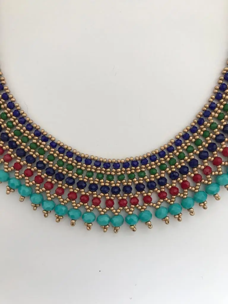 

Elegant Necklace With Authentic Multicolored Crystal Beads To Match Any Outfit