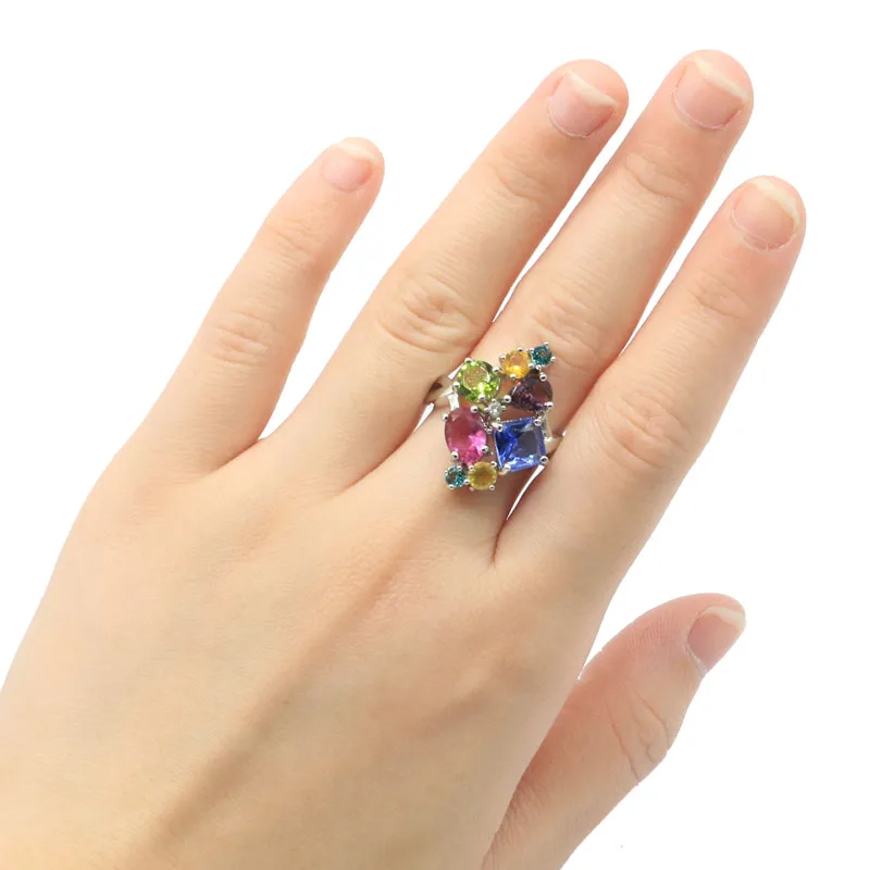 25x20 мм модный турмалин с Перидотом танзанитовый аметист аквамарин подарок для