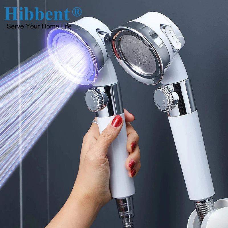 

Hibbent 3 Modes Pressurized Shower Head Adjustable High Pressure Showers Water Saving Rainfall Showerhead Bathroom Accessories