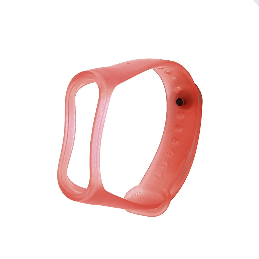 Ремешок для Mi Band 3/4 transparent silicone loop красный | Наручные часы