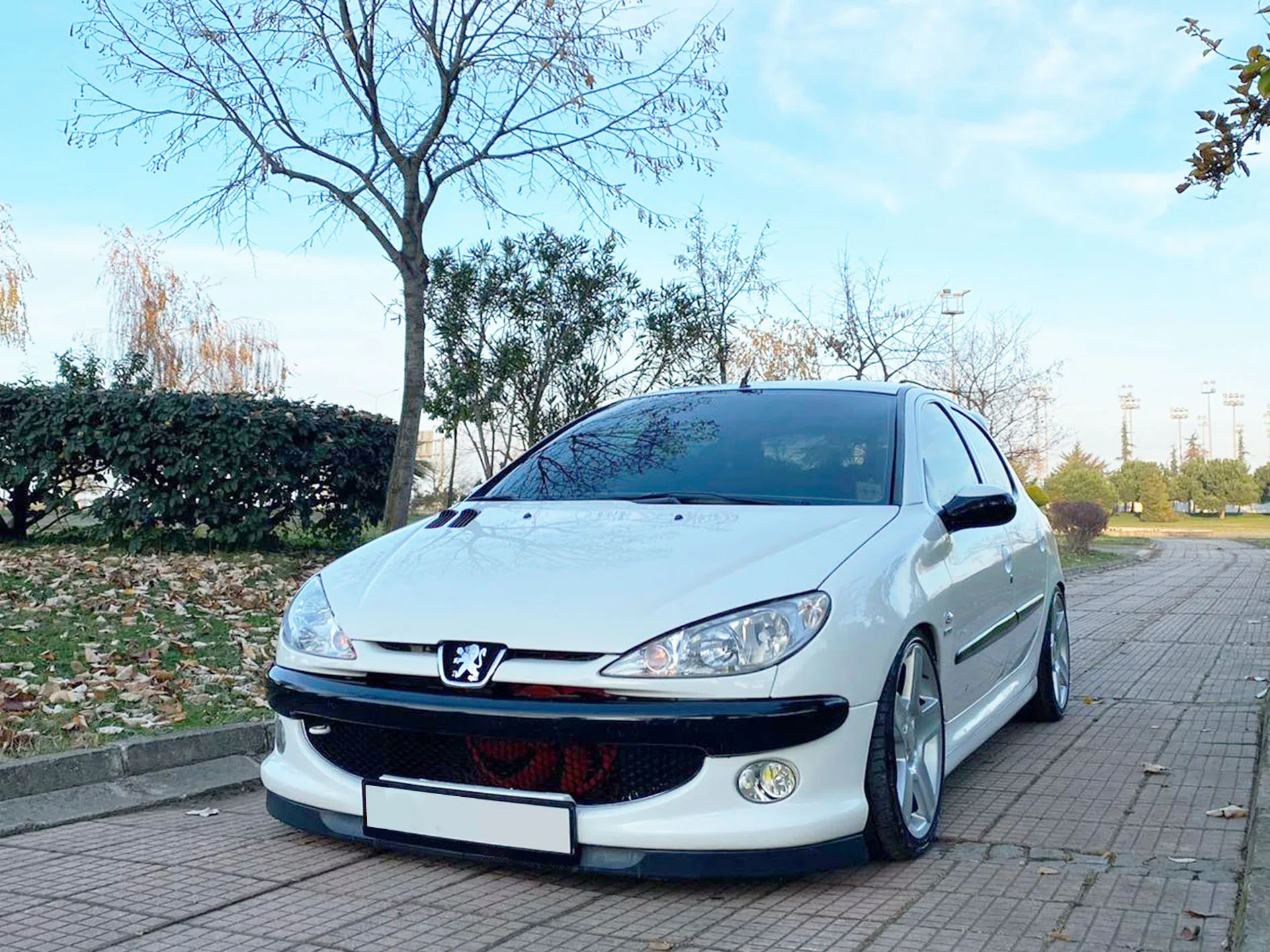 Сплиттер для PEUGEOT 206 губа переднего бампера универсальный пластиковый комплект