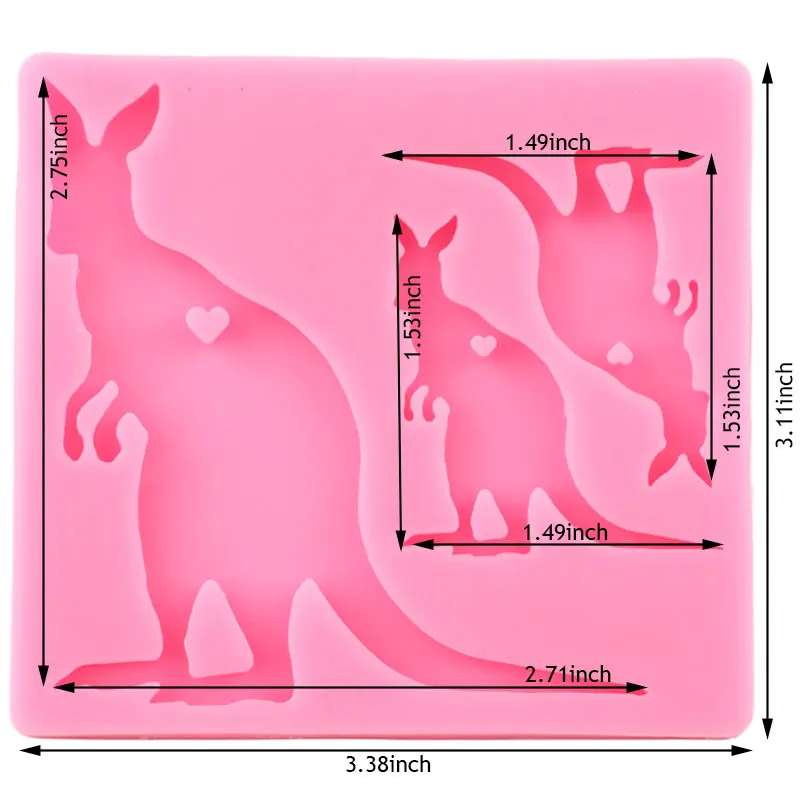 Блестящие силиконовые формы в форме семьи кенгуру мамы ребенка сделай сам кольцо
