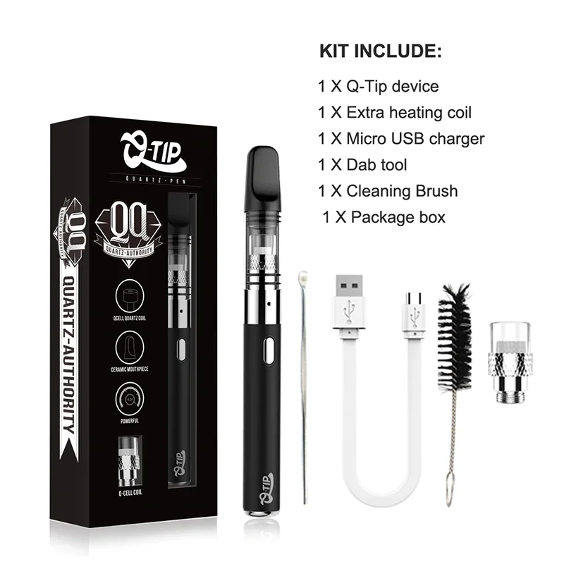 AIRISTECH airis Qtip воск испаритель Портативный Vape ручка набор кварцевый катушкой для