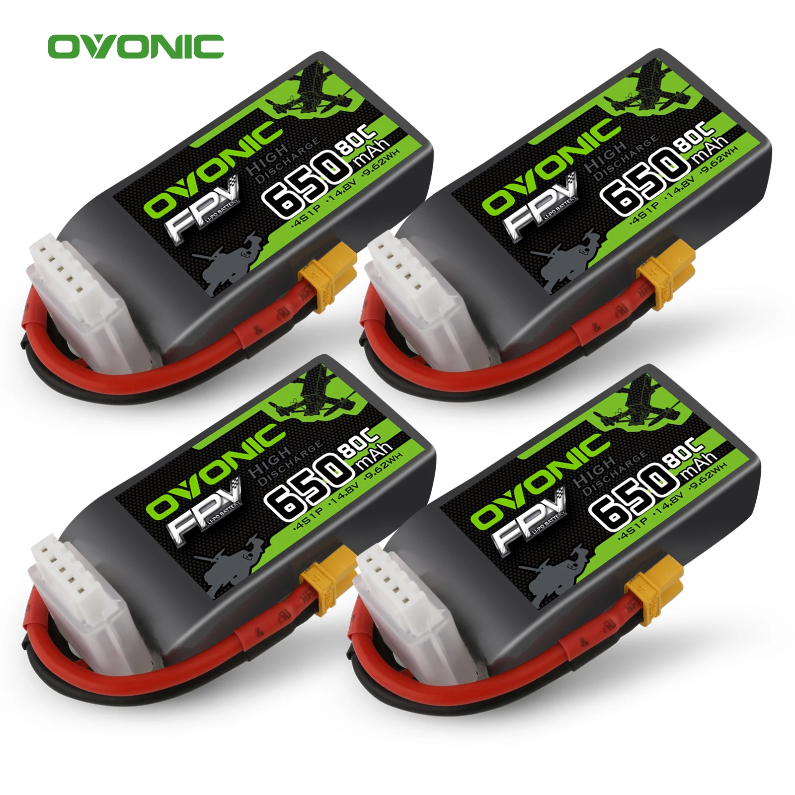 Аккумулятор Ovonic 4s Lipo 80C 650 мАч 14,8 в, аккумулятор Lipo с разъемом XT30 для радиоуправляемого FPV гоночного дрона квадрокоптера Аккумулятор Ovonic 4s Lipo 80C 650 мАч 14,8 в, аккумулятор Lipo с разъемом XT30 для радиоуправляемого FPV гоночного дрона квадрокоптера