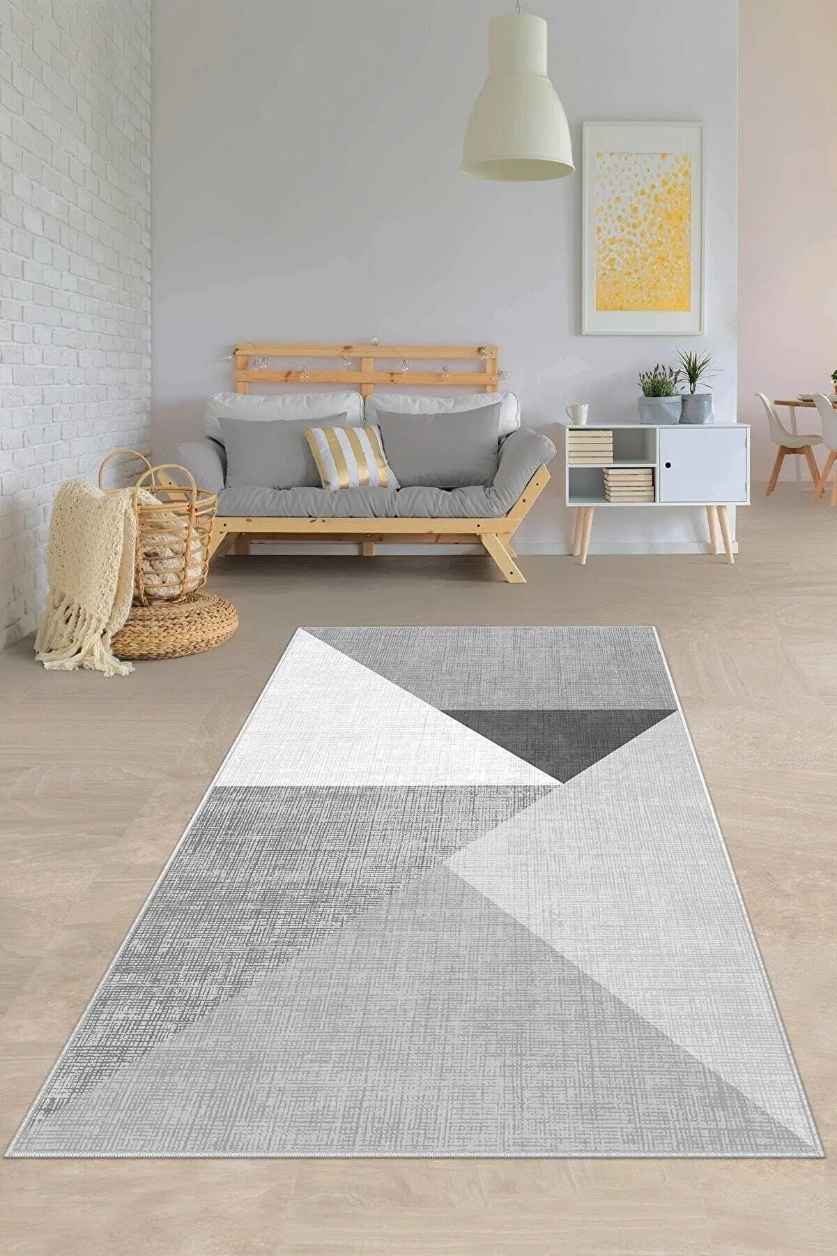 

Grey Washable Non-Slip Floor Living Room Carpet Decorative Modern Antibacterial Stain Resistant Soft Powder