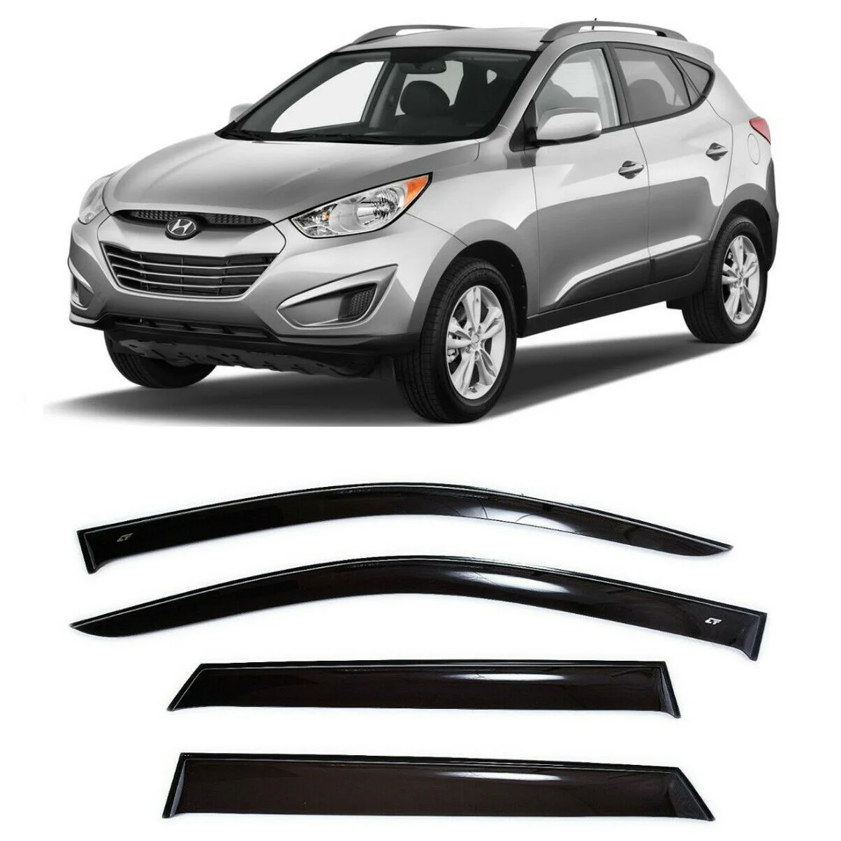 Дефлекторы окон Cobra Tuning H22010 на авто Hyundai ix35 l 5d 2011 2015 4 шт./комп. ветровики от дождя