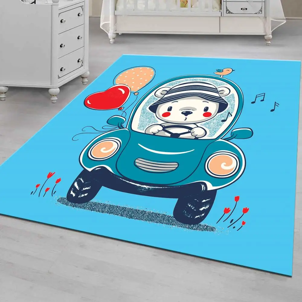 

Dog and Car Non Slip Floor Carpet, Teen's Carpet