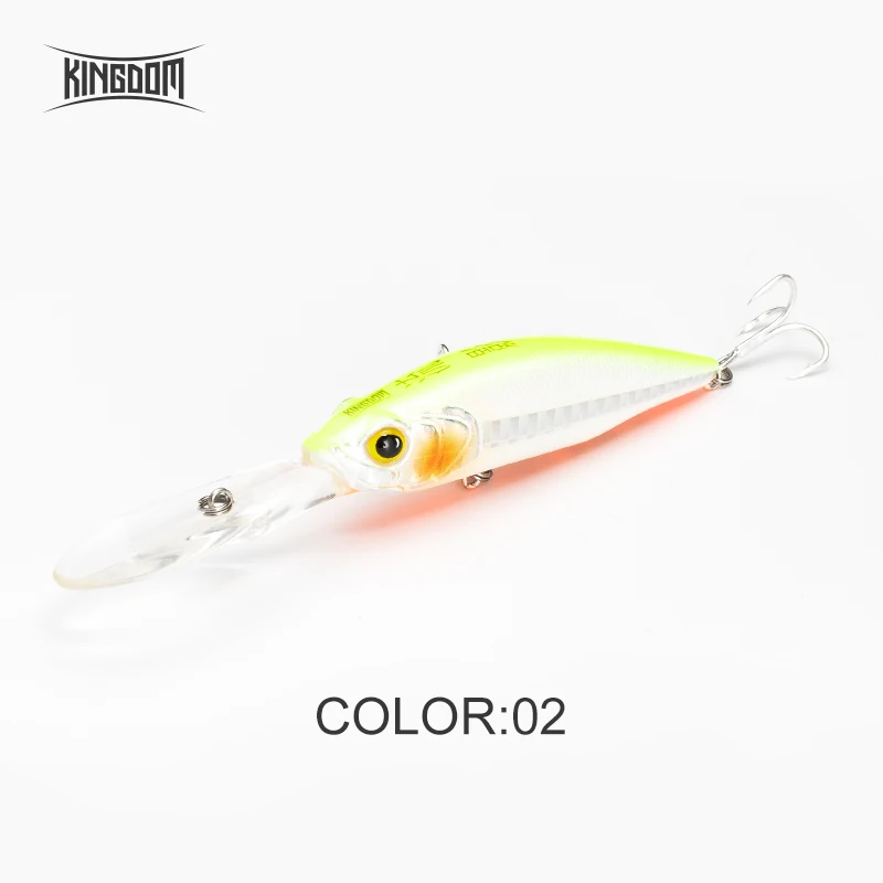 Color 02 Kingdom Fishing Приманка подвесной гольян 60 мм 7,2 г 70 мм 10 г крепкие крючки искусственные жесткие Джеркбейт воблеры шесть цветов Модель 5502 - Цвет: Color 02