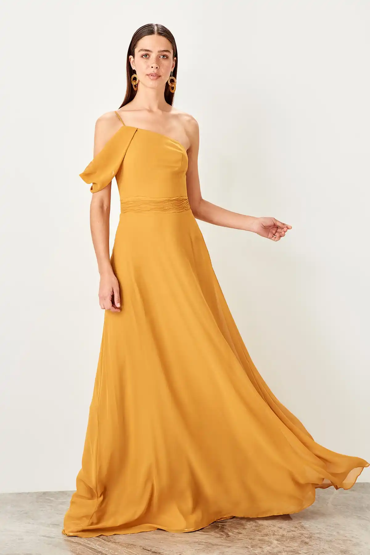 Trendyol Nervur детальное вечернее платье TPRSS19BB0294|Вечерние платья| |