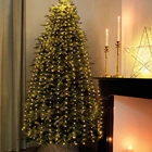 Экспресс гирлянда на елку 150-210 см Лучи Росы, теплый белый