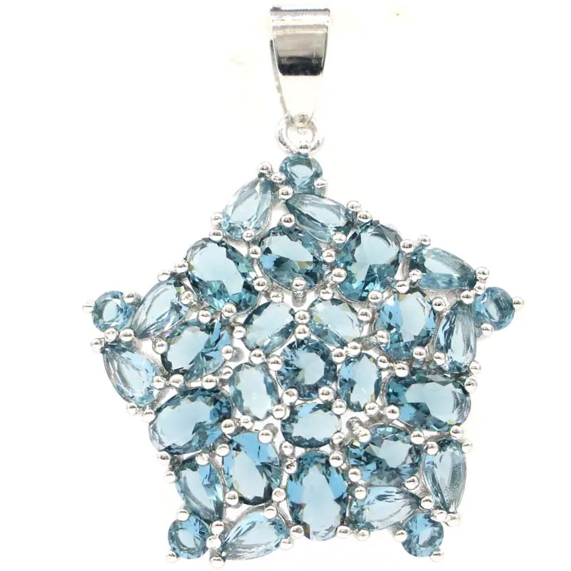 Женская свадебная Подвеска из серебра 37x29 мм с изображением великолепной звезды