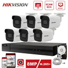 Hikvision IP камера безопасности Системы комплект 4K 8CH POE NVR 6 шт. Hikvision 8MP IP Камера DS-2CD2085G1-I Hik-подключение Plug and Play station 4 мм P2P