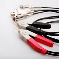 1 set leadclip cableclamp 60 70cm kelvin clips lcr meter leads function 4 bnc wires ports function for component testing clip
