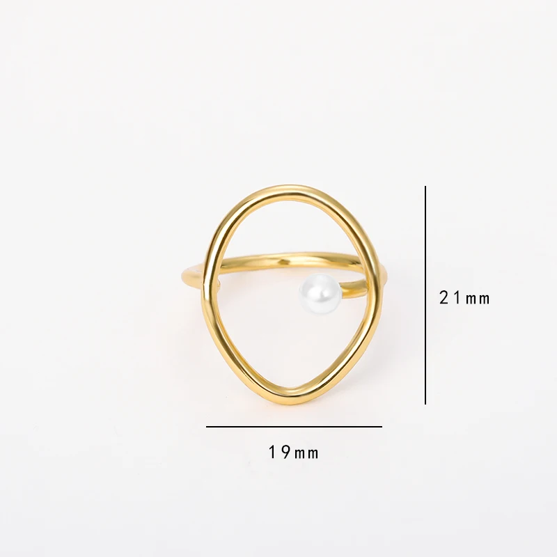 Женское кольцо с имитацией жемчуга круглое искусственным жемчугом