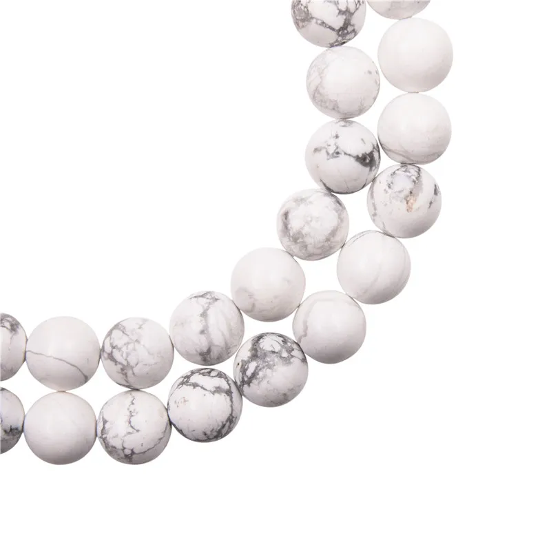 Натуральный Полудрагоценный камень Howlite круглые бусины из ниток 8 мм для