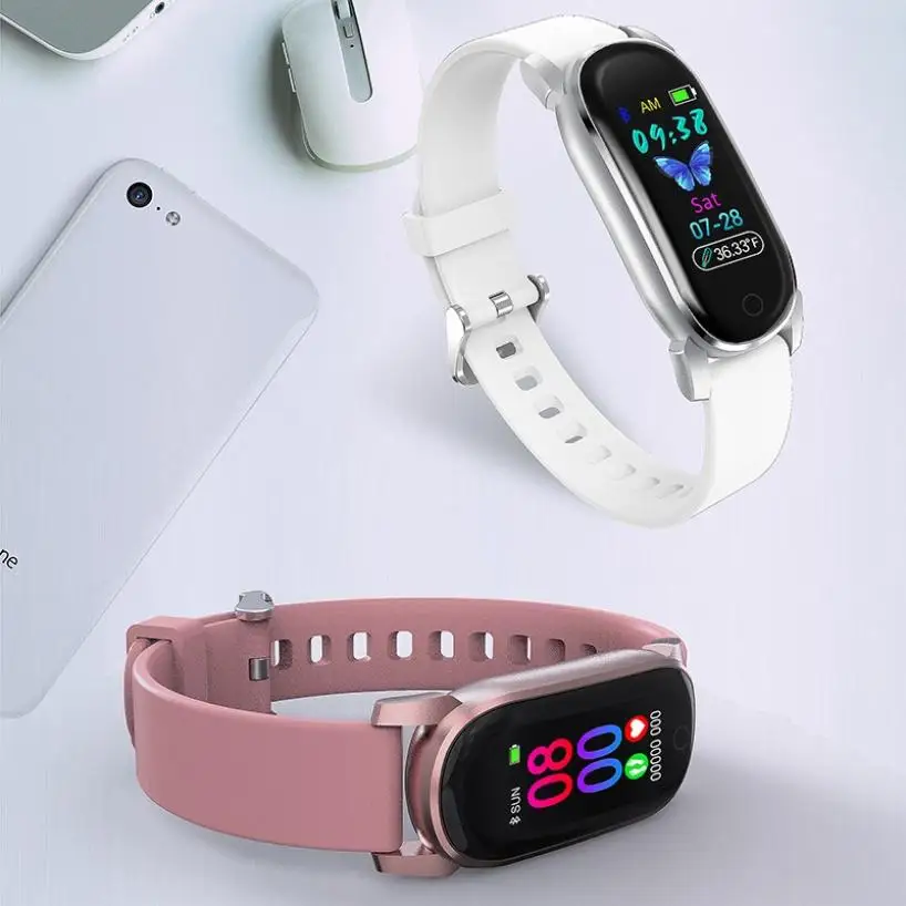 Модные мужские часы женские с Bluetooth монитор сердечного ритма и артериального