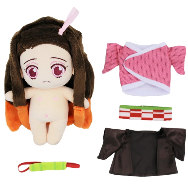 Boneca de pelúcia nezuko demônio slayer roupas mutáveis japão anime nezuko  kamado plushie 20cm 7.8 polegada brinquedo dos desenhos animados presente