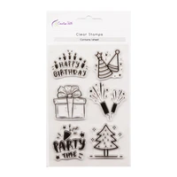 creative path clear stamps seal transparent silicone birthday reusable diy crafts scrapbooking cardmaking journaling decorations