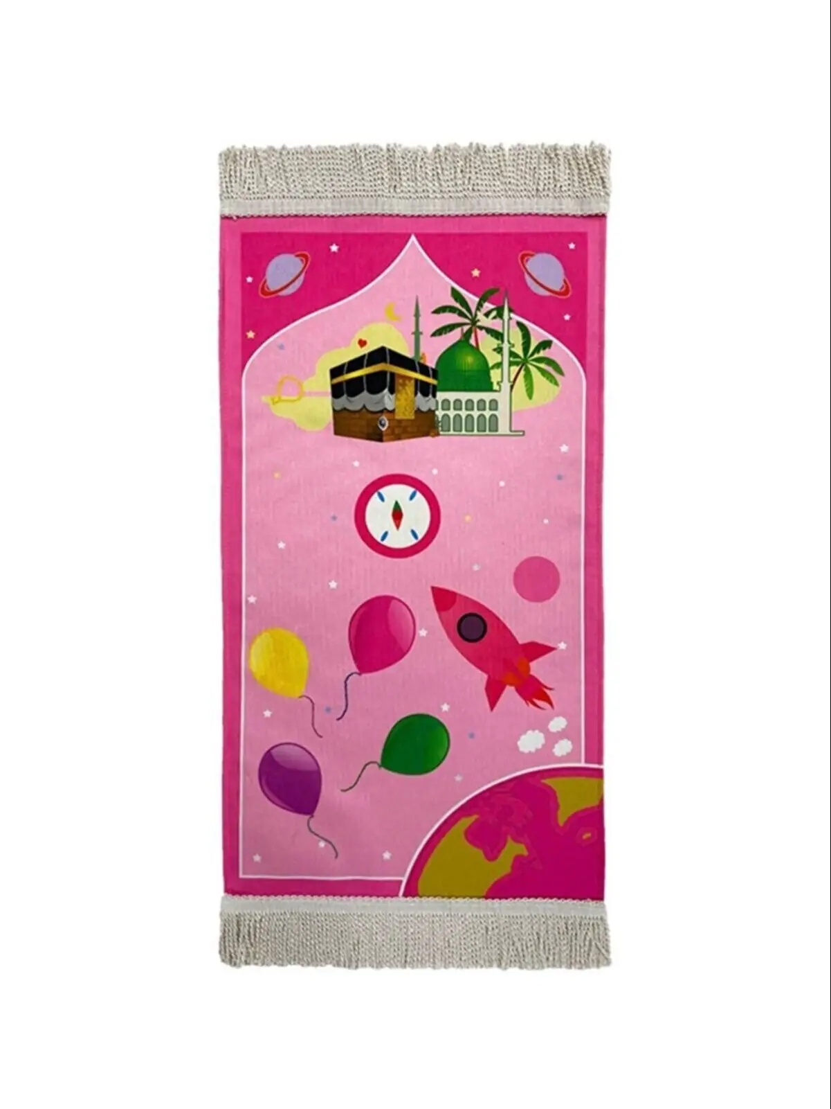 

Prayer Rug Muslim Mat Islamic - Made in Turkey Turkish Style On Prayer Rug Sajadah for Kids Soft and Luxury Gift for Children