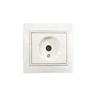 Розетка ТV оконечная белаякремовая СУ Lezard МИРА