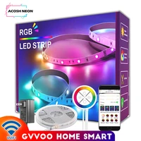 goovv home led strip lights app control multicolor rgb led lights 183060ledsm flexible led lighting for home bedroom ceiling