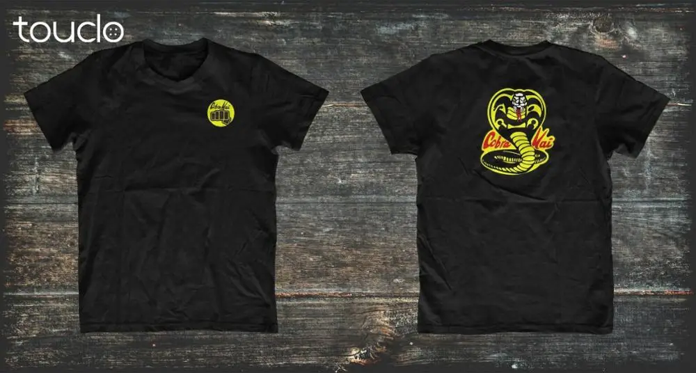 

Karate Kid Cobra Kai Dojo inspired t-shirt large back logo Strike First No Mercy