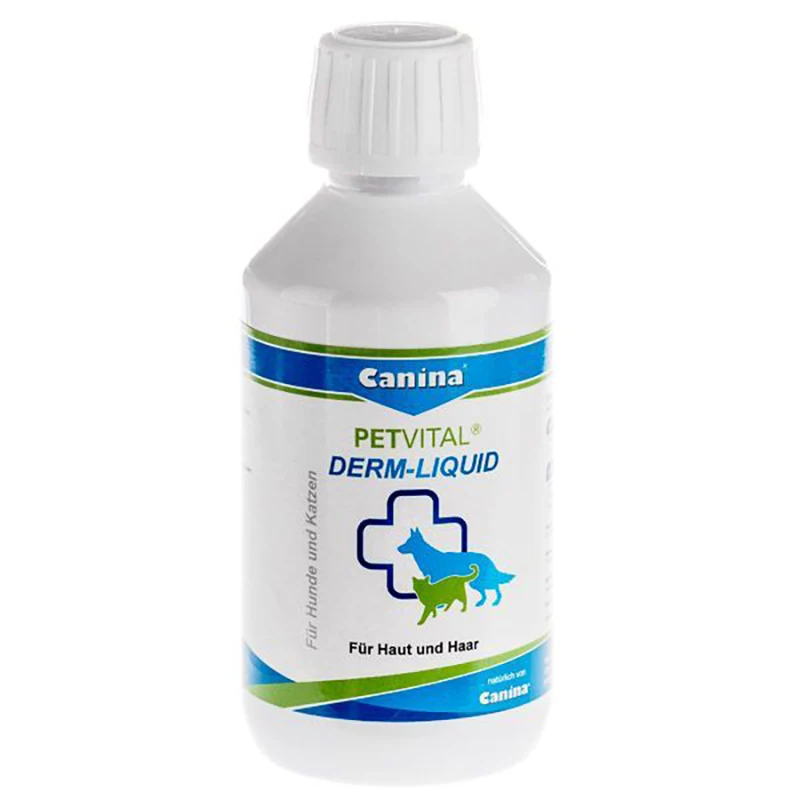 Фото Canina PETVITAL Derm Liquid, Дерм Ликвид, добавка с жирными кислотами, в каплях, для кошек и собак №3