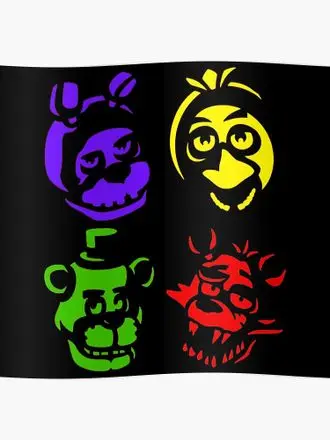 Плакат 5 Ночей с Фредди Five Nights at Freddy's ФНАФ Аниматроники №47 А4|Наклейки на стену| |