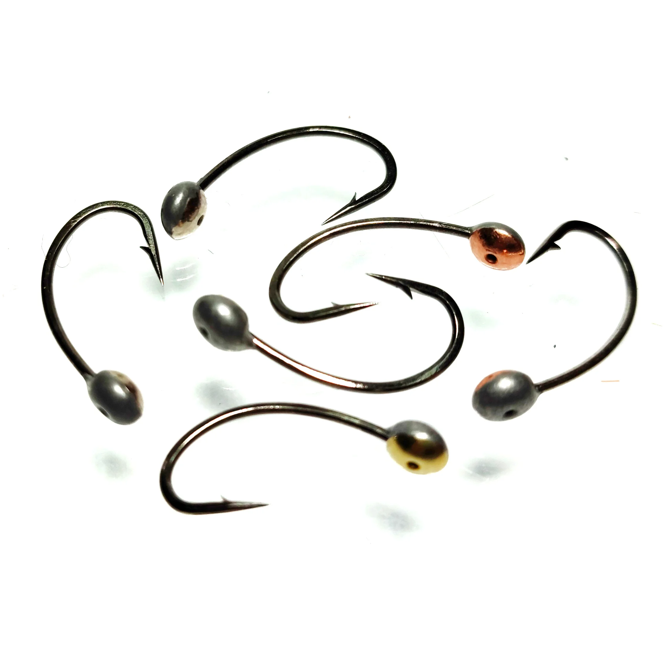 Крючок с чешуйкой 10шт. ОП (обратная пайка). Мормышка. Усиленный Корейский крючок