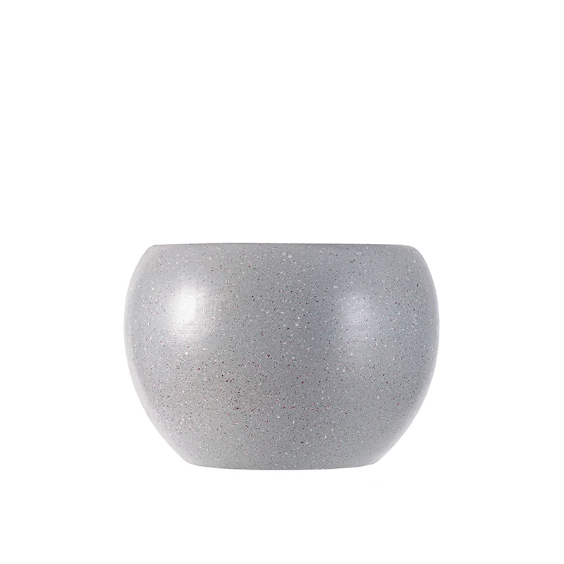 New arrival modern garden decoration planter succulent pot round fiberglass clay flower pots | Flower Pots &amp Planters