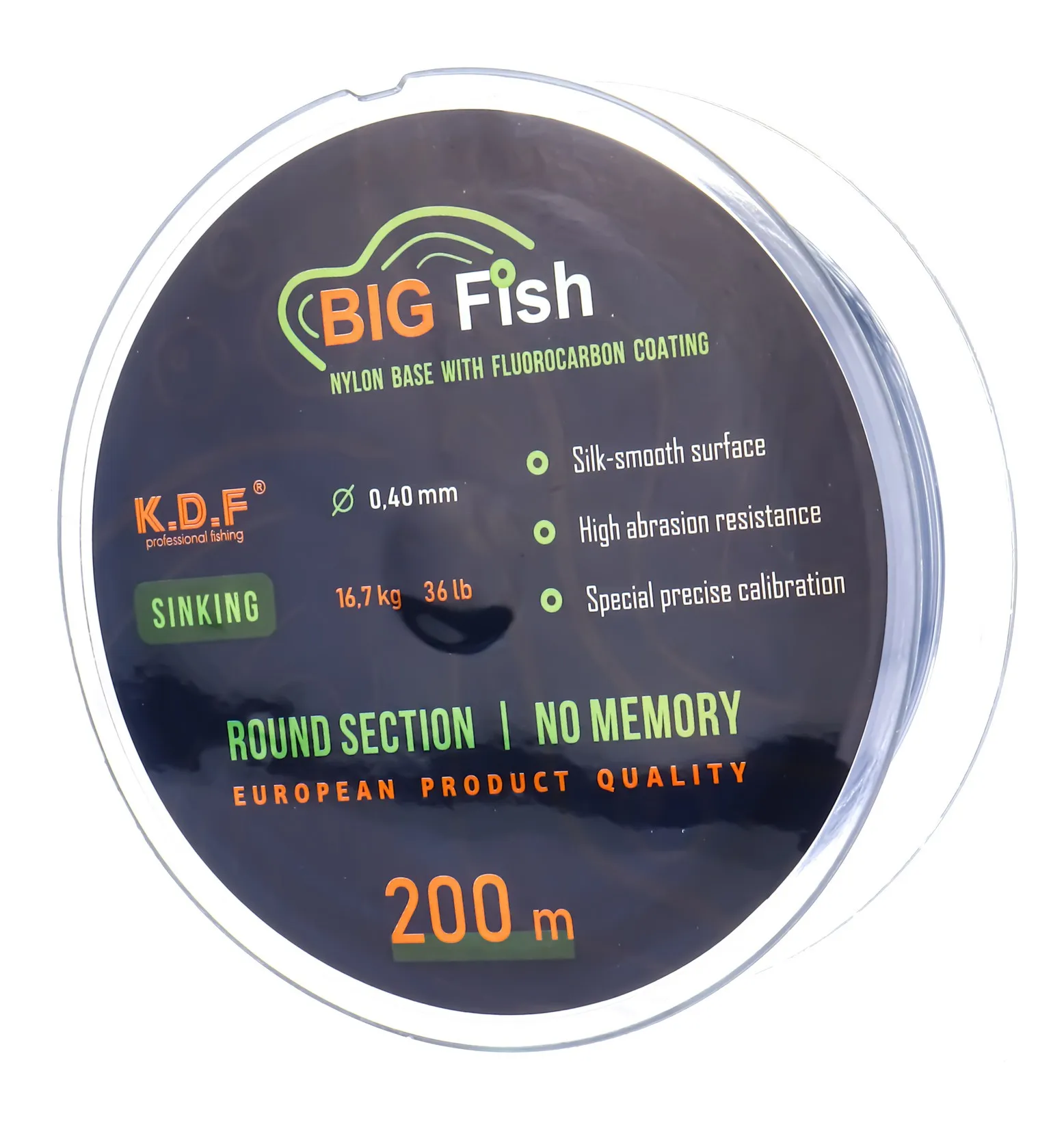 Леска с покрытием флюорокарбона KDF Big Fish 0 40 мм 200 м | Спорт и развлечения
