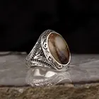 Мужское кольцо из серебра 925 пробы, из Йемена, с агатом, мужские подарочные аксессуары, ювелирные изделия, настоящий натуральный камень, Сделано в Турции, Сделано в Турции