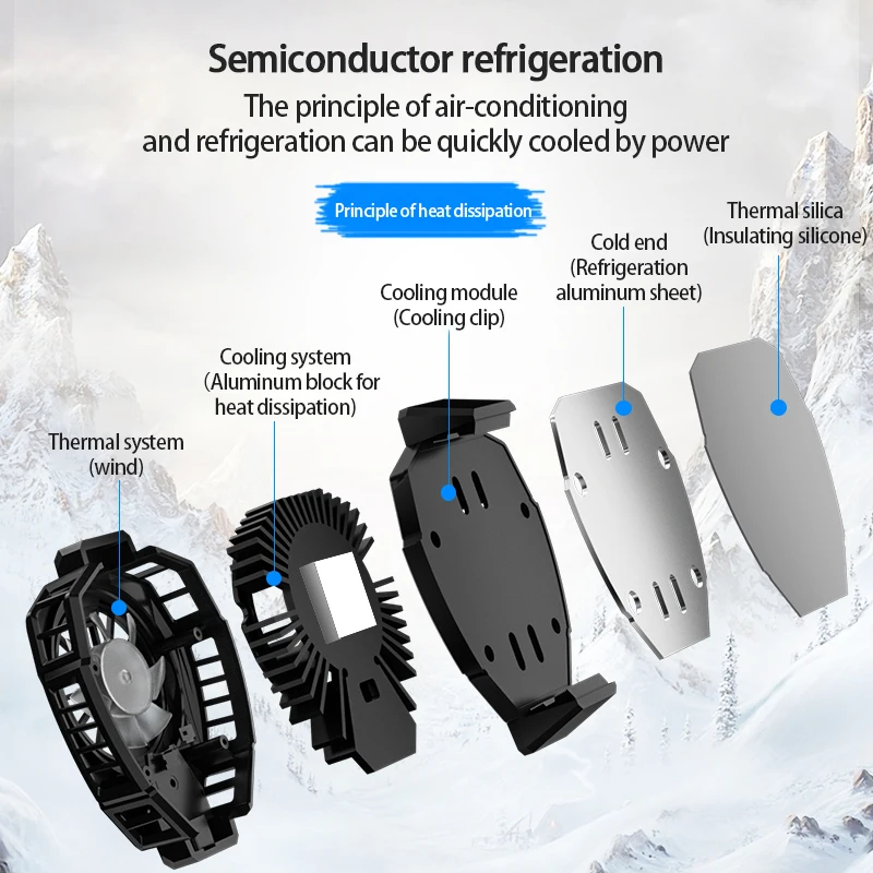 MEMO DL05 DL06 FL05 Mobile Phone Radiator Phone Cooling Fan Case For PUGB Gaming Universal Cool Heat Sink Mobile Phone Cooler