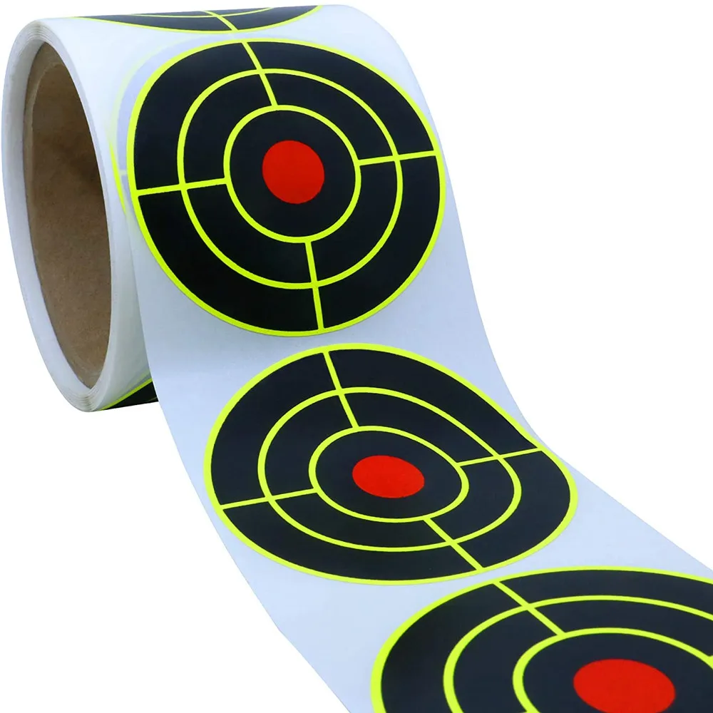 100pcs Splatter Target Stickers Roll 3&quot Inch Adhesive Reactive Targets for Shooting BB Pellet Airsoft Guns |