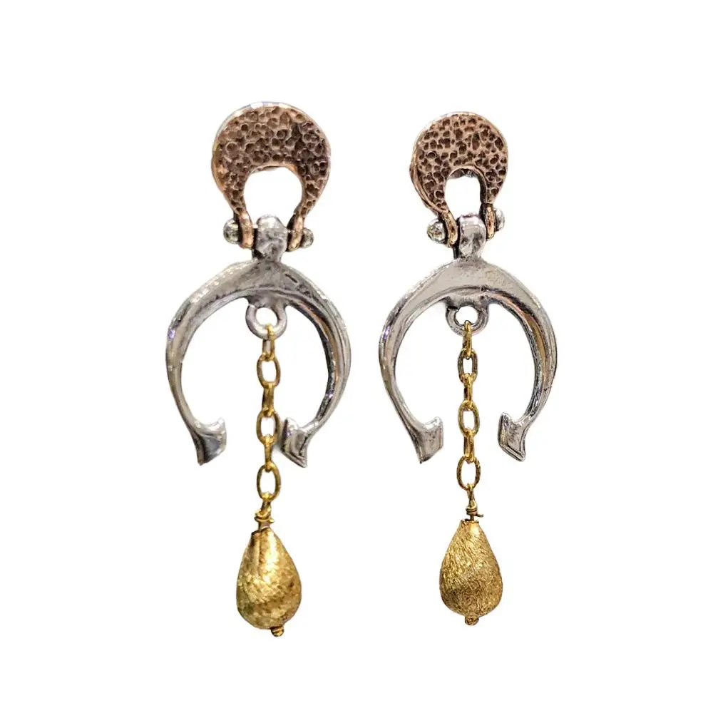 

Hand Production Design Gold Plated Authentic sterling Silver Earrings