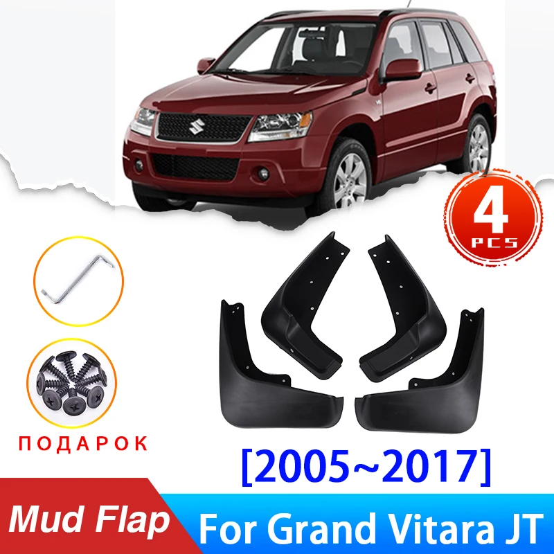 

Car Mud Flaps For Suzuki Grand Vitara Escudo JT 2005~2017 2016 Splash Guards Mud guard Fender Anti-splash 4pcs Car Exterior Part