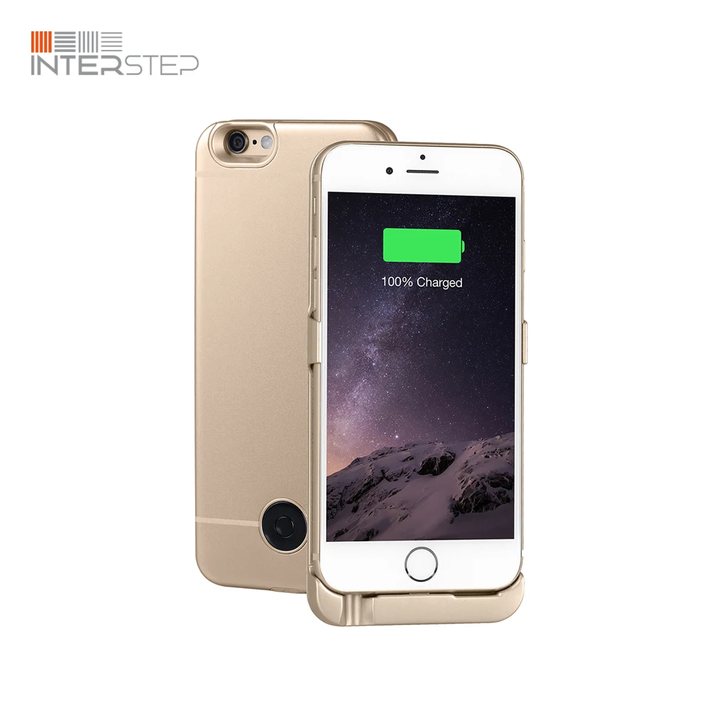 Чехол аккумулятор INTERSTEP Для iPhone 6 6S 3000 мАч золото|Чехлы с аккумулятором| |