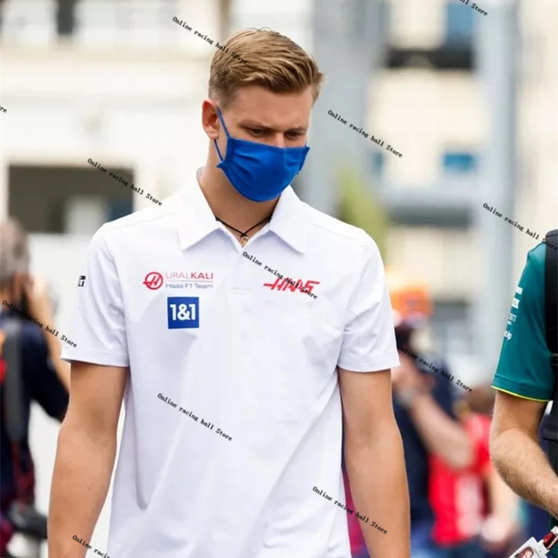 

2022 Haas F1 команда Шумахер рубашка поло новая F1 рубашка формула один команда футболка Мотогонки внедорожник Спорт дышащие топы
