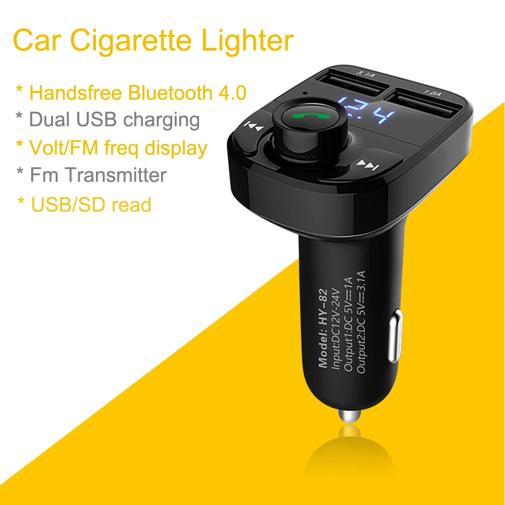 Автомобильный fm-передатчик ONKAR беспроводной прикуриватель Bluetooth HandsFree mp3-плеер