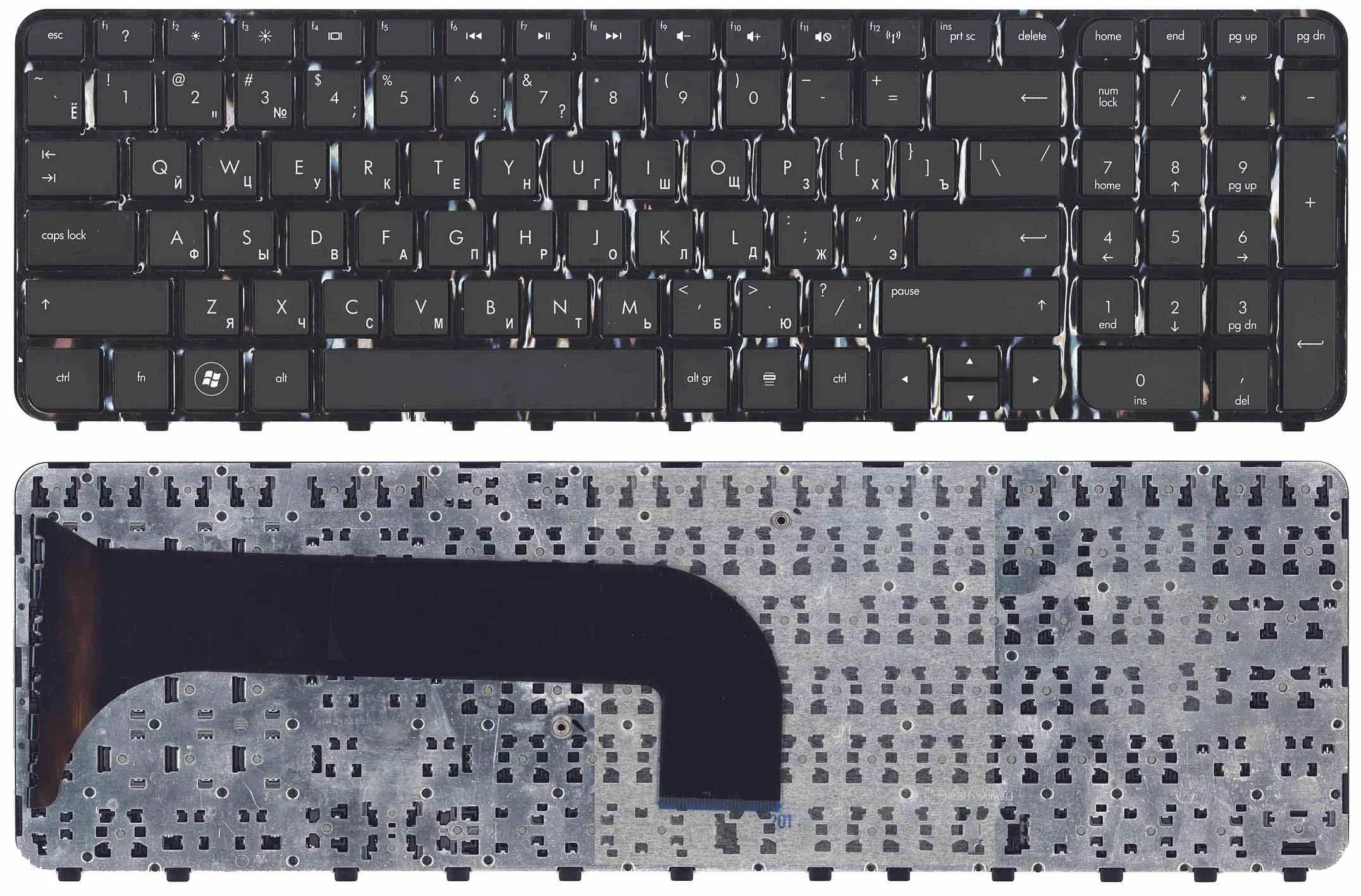 Клавиатура для ноутбука HP Pavilion M6-1000 Envy M6-1100 M6-1200 черная с рамкой | - Цена: 1070