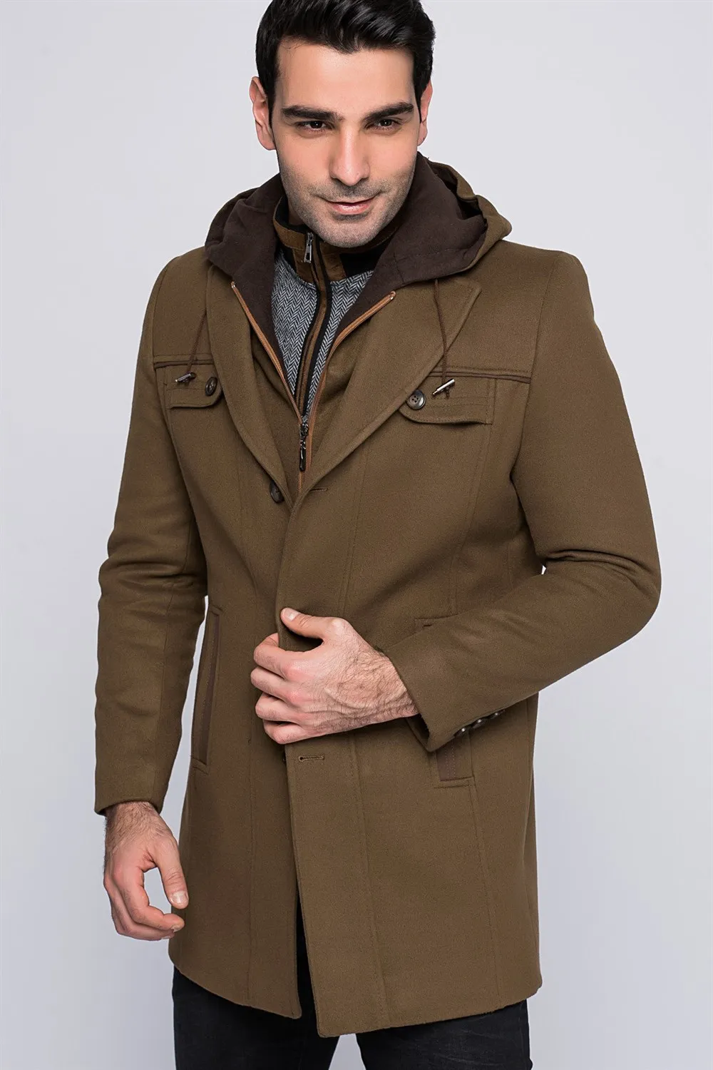 PLT8338 DEWBERRY пальто CAMEL|Мужские пальто| |