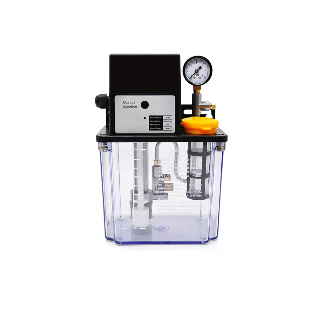 

CHJl 220V 2L Semi-Automatic Lubrication Oil Pump PLC Control Electromagnetic Lubricating Pump for CNC Milling Machine